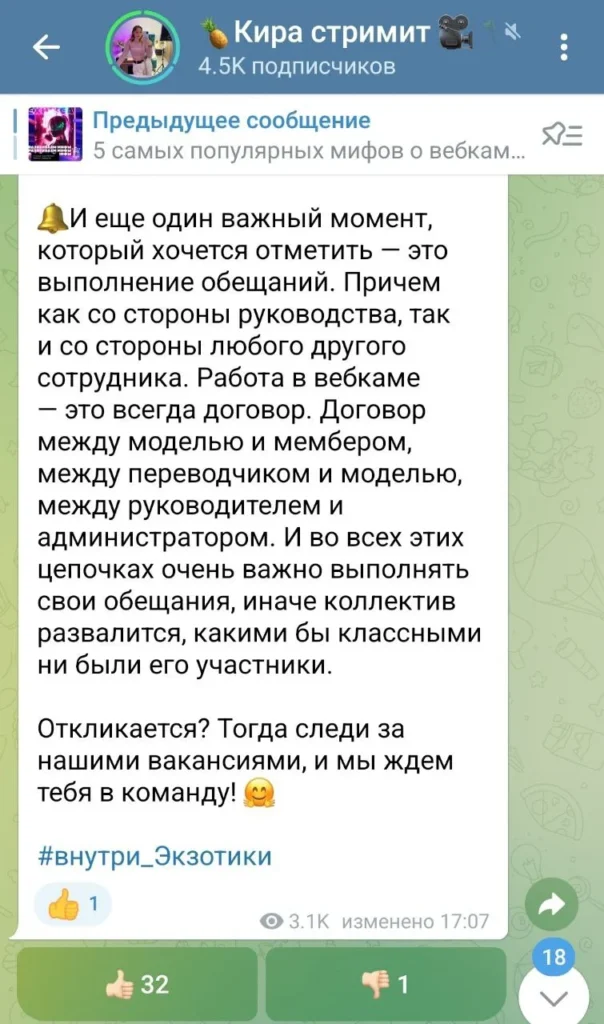 Скриншот договор и обещания вебкам